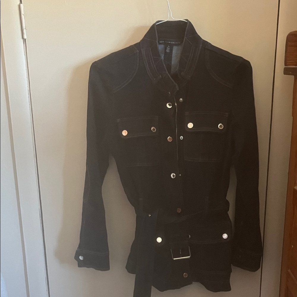 White House Black Market Black Utility Jacket